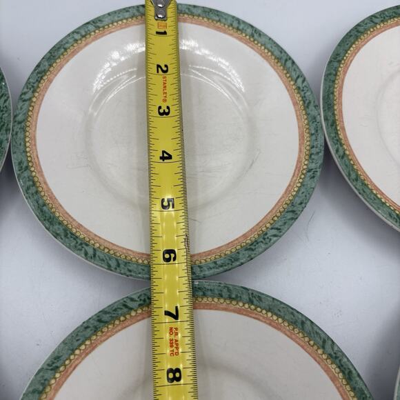 Pfaltzgraff Saucer Plates 6.25" Lot Set of 6 French Quarter Green Bread Dessert - Picture 3 of 16